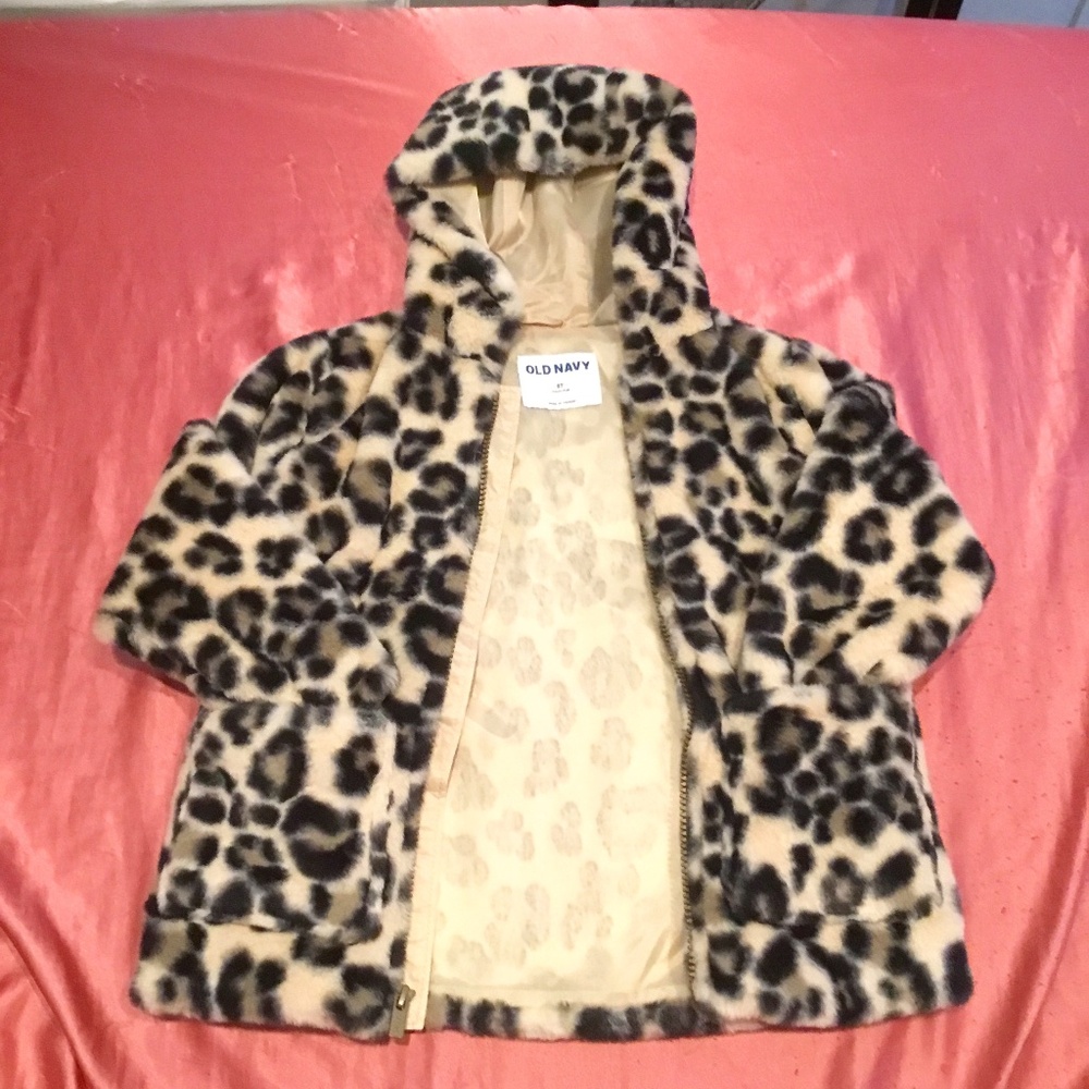 Faux-Fur Hooded Zip Jacket for Toddler Girls 5T